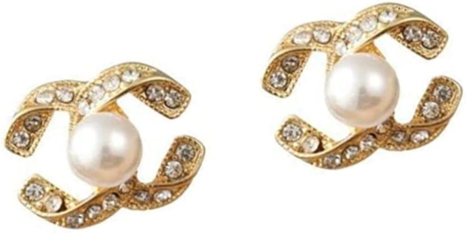 Pearl Stud Earring For Women 18k Gold Plated CZ Stud Earring Jewelry Gifts For Women | Amazon (US)