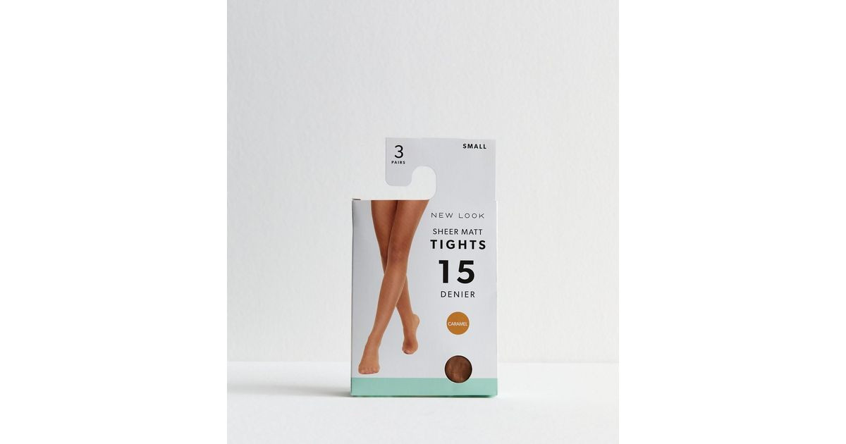 3 Pack Tan Sheer Matt 15 Denier Tights | New Look | New Look (UK)