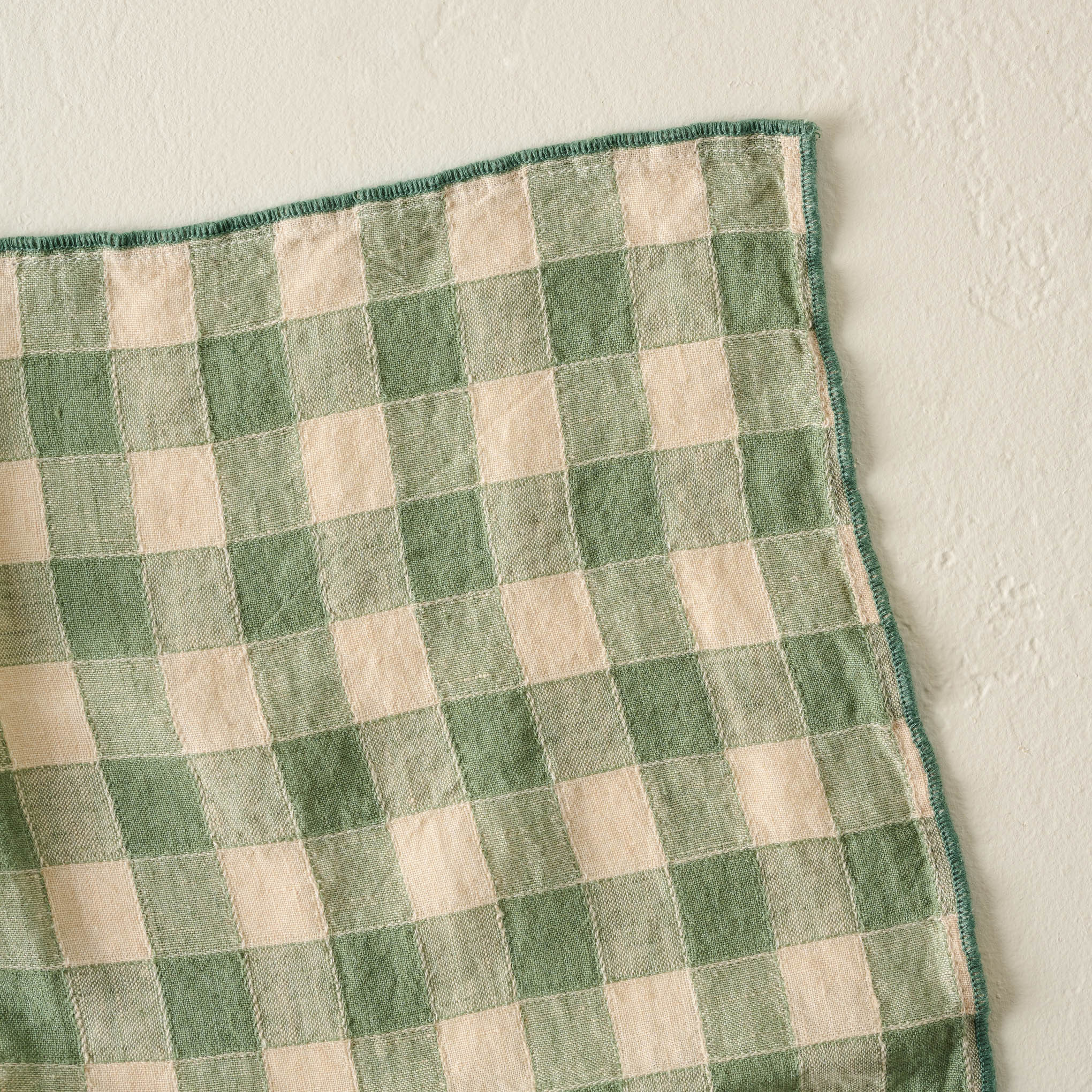 Green Gingham Napkin Set of Four | Magnolia