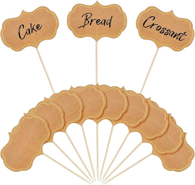 50 Pieces Cheese Markers for Charcuterie Board Buffet Labels Food Tags Blank Toothpick Flags Appe... | Amazon (US)