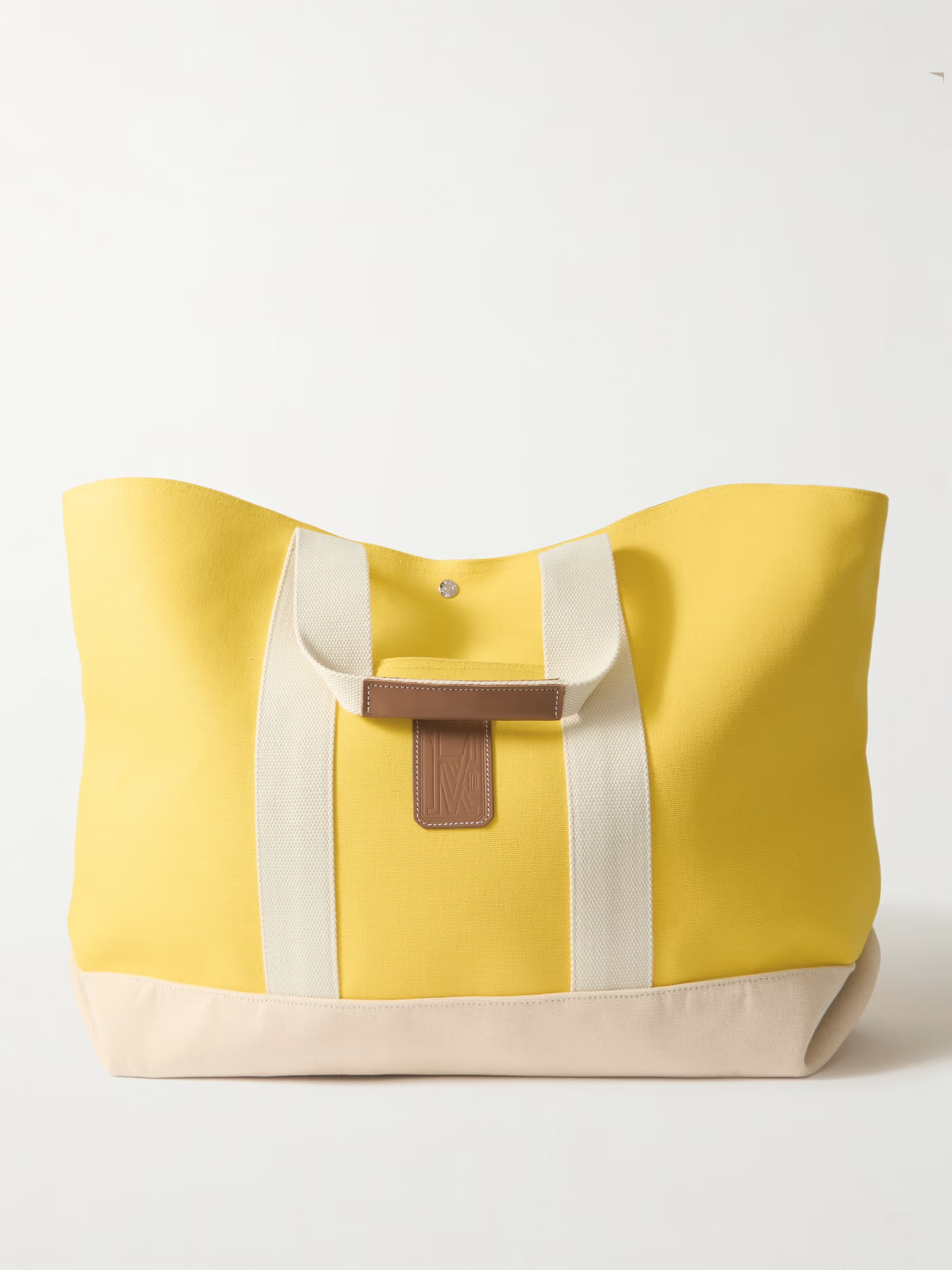 St Paul Tool extra large leather and webbing-trimmed canvas tote | NET-A-PORTER (US)