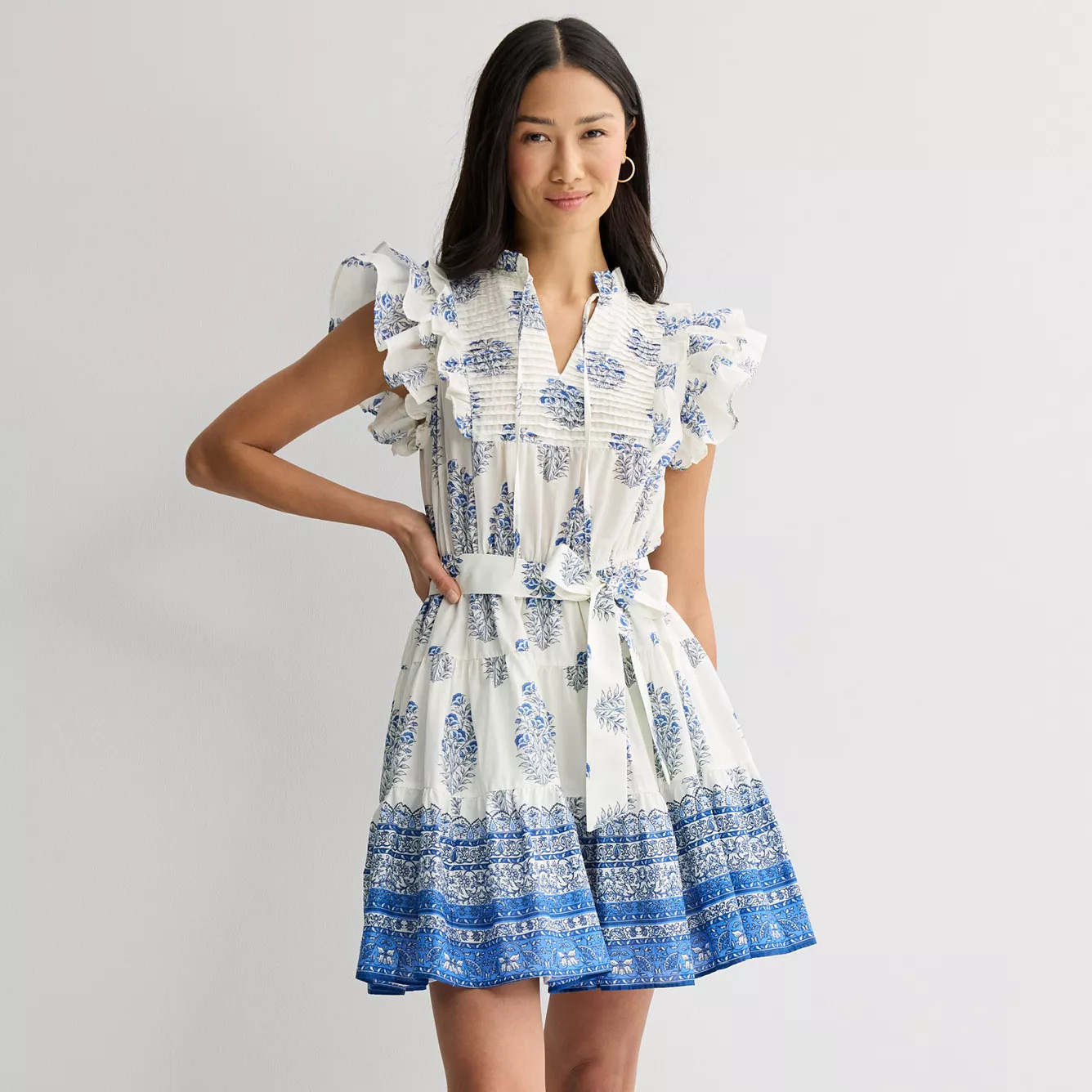Women's Farmers Market Sleeveless Belted Short Dress | Kohl's