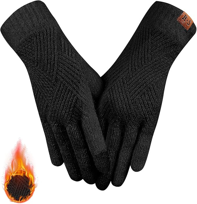 REACH STAR Winter Gloves for Women Touch Screen Thermal Lining Warm Gloves Cold Weather Christmas... | Amazon (US)