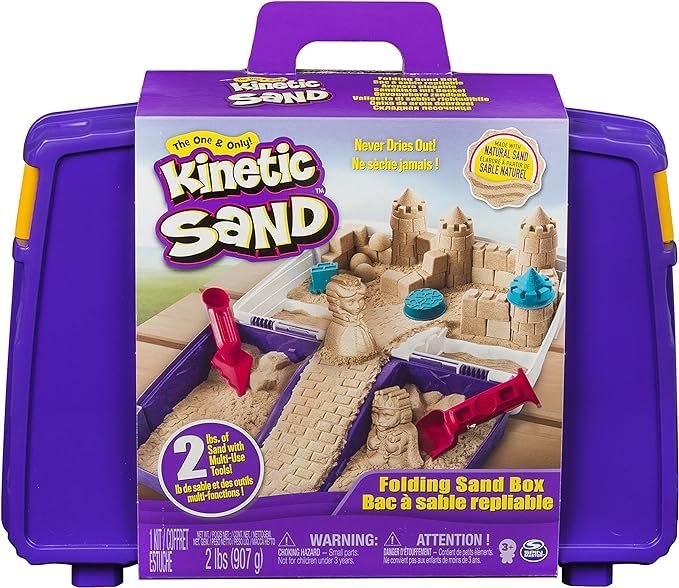 Kinetic Sand, Folding Sand Box with 2lbs of Kinetic Sand, includes Molds and Tools, Play Sand Sen... | Amazon (CA)