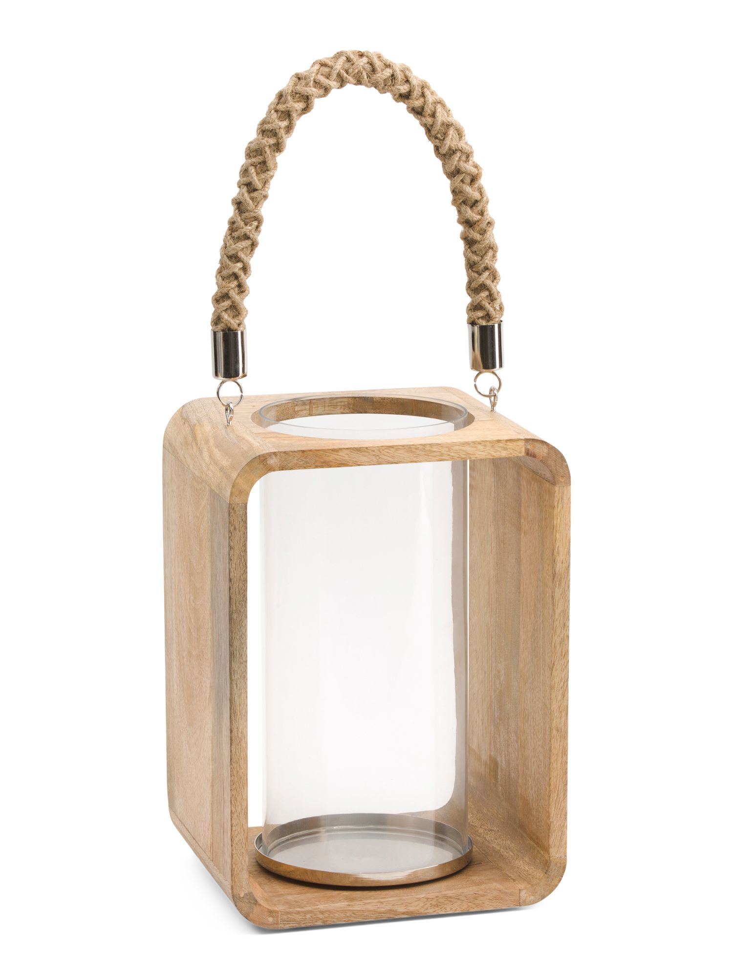 12in Wooden Hanging Hurricane Vase | TJ Maxx