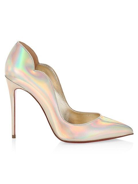 Hot Chick Iridescent Scallop Leather Pumps | Saks Fifth Avenue