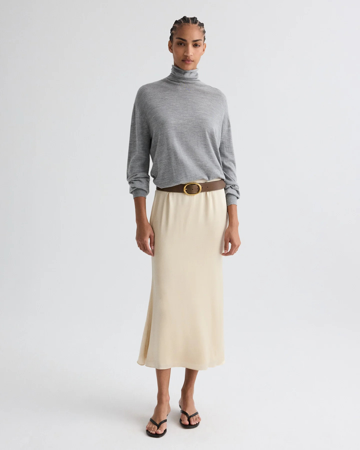 Easy Turtle Sweater in Wool Silk | TWP