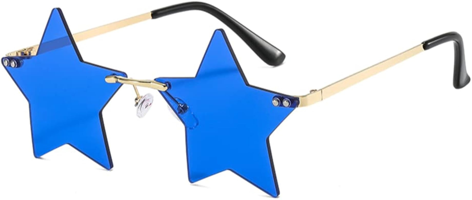 Star shape Rimless Sunglasses for women/men Personality pentagram Party glasses Trending Streetwear  | Amazon (US)