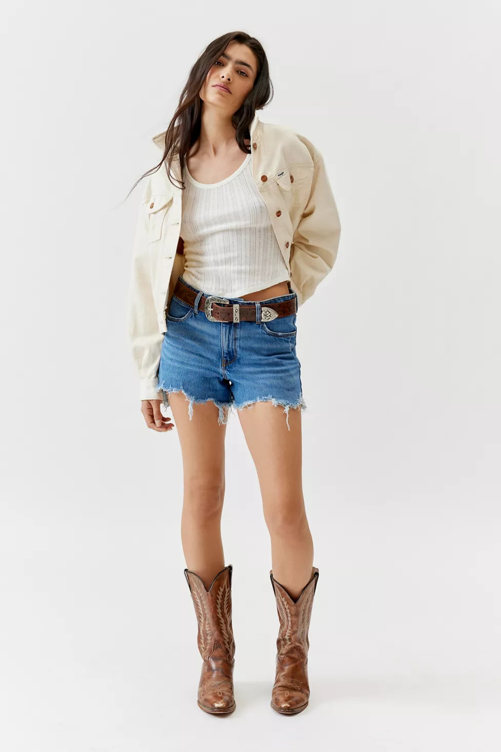 Wrangler Mid-Rise Denim Micro Short | Urban Outfitters (US and RoW)