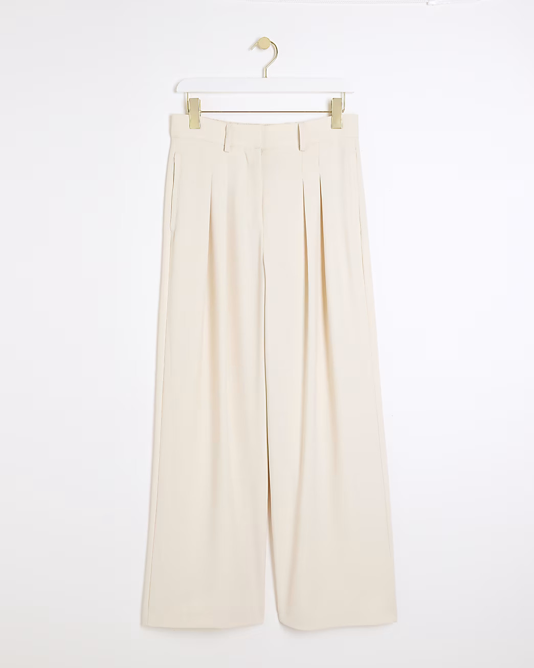 Cream wide leg trousers | River Island (UK & IE)