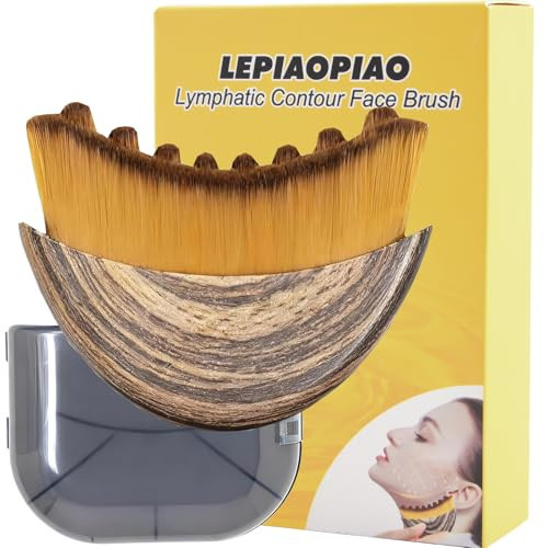 LEPIAOPIAO Upgrade Lymphatic Contour Face Brush,Lymphatic Drainage Brush,Dry Lymphatic Drainage Massager,Ergonomically Designed to Fit The Skin Precisely | Amazon (US)