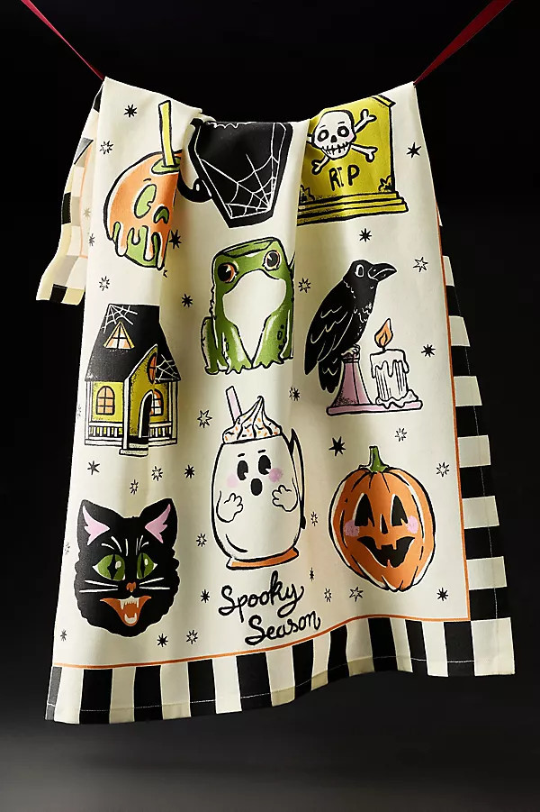 Halloween Mugs Dish Towel | Anthropologie (US)