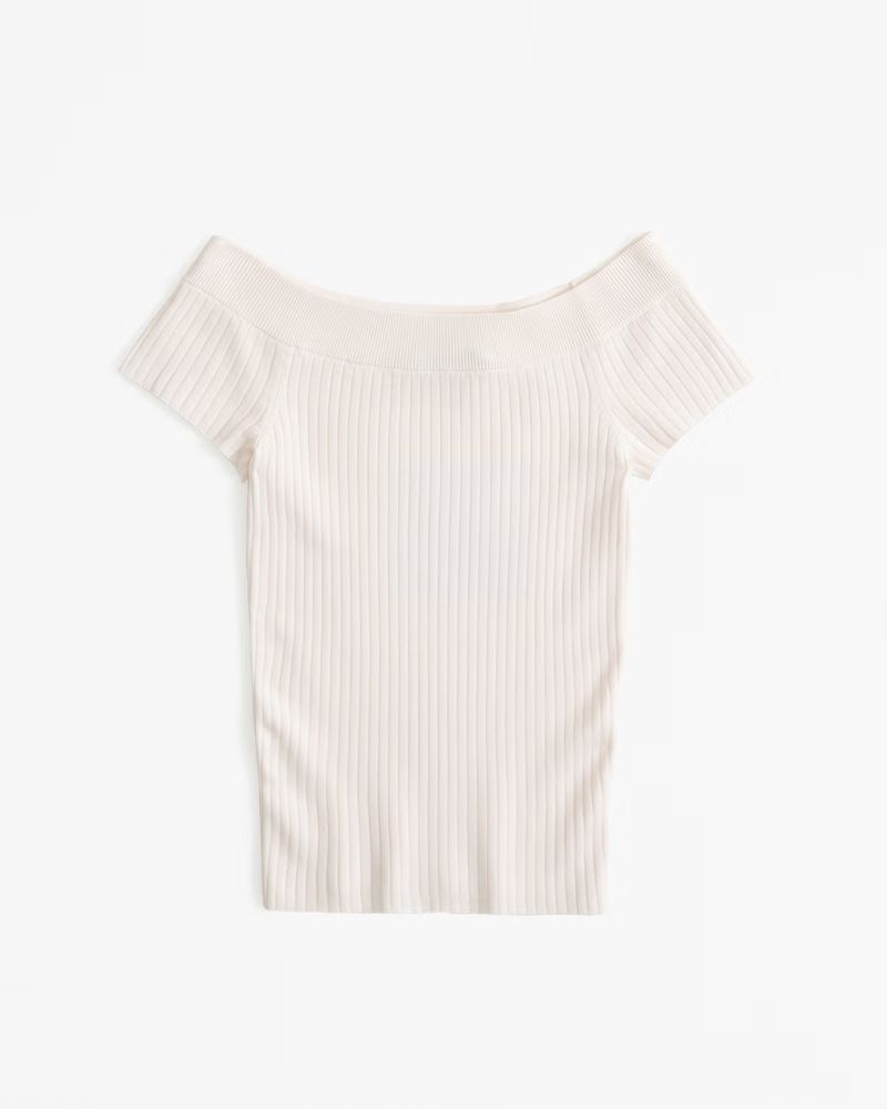 Glossy Off-The-Shoulder Top | Abercrombie & Fitch (US)