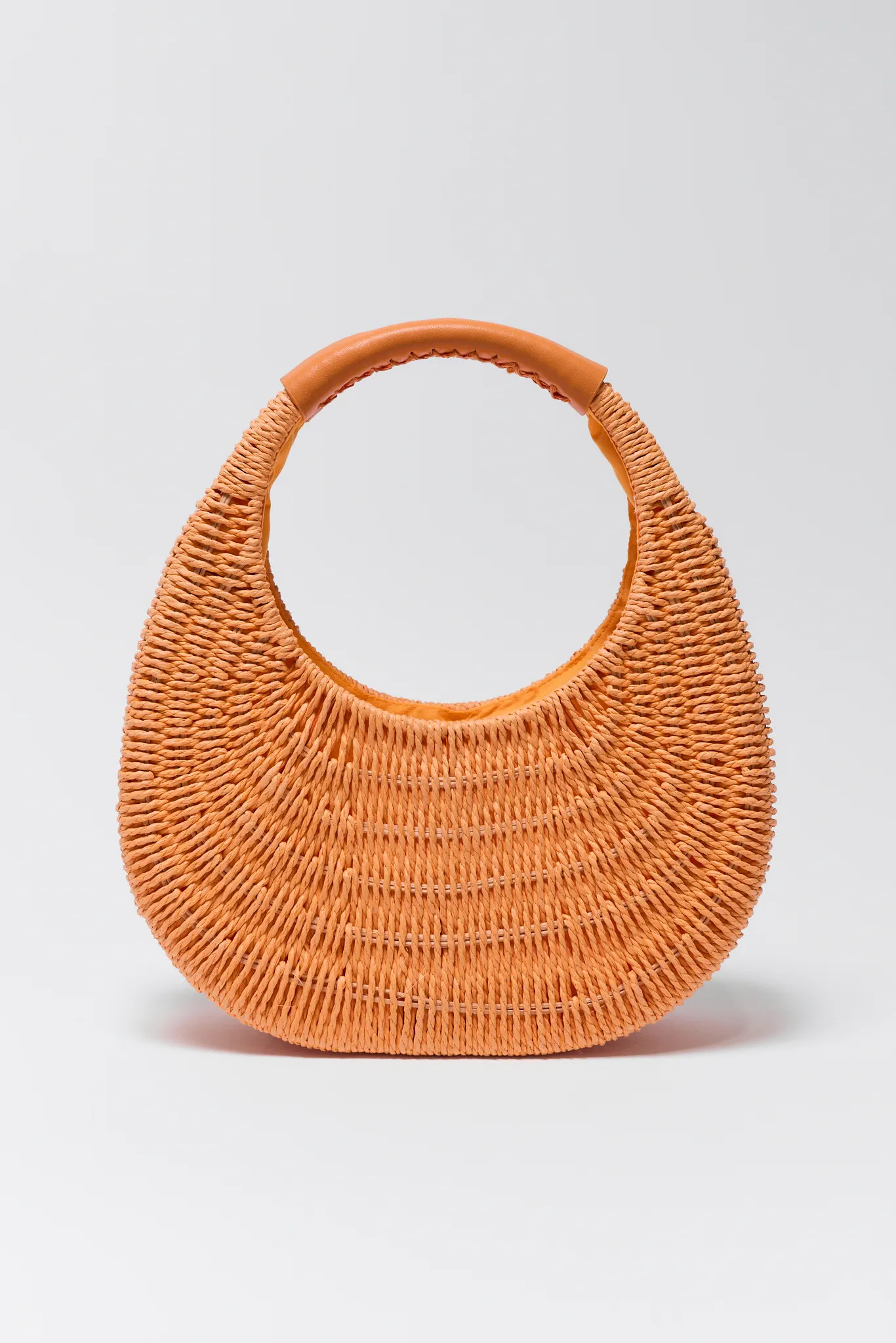Daniela Orange Raffia Circle Bag | Avara