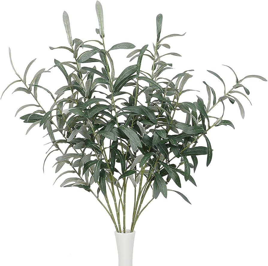 SzJias Olive Branches for Vases Faux Olive Branch Fake Olive Tree Branches Olive Stems for Vase(5... | Amazon (US)
