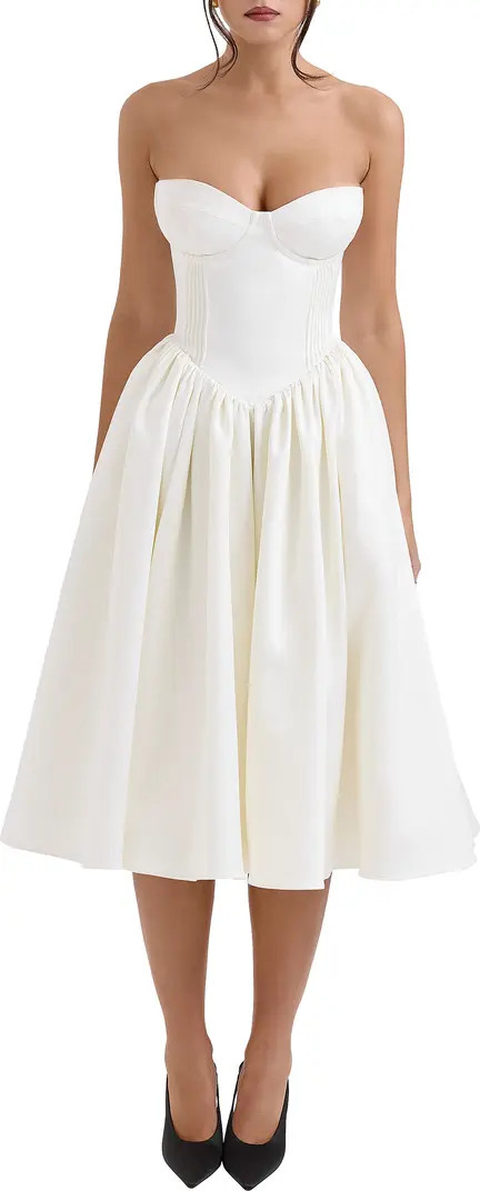 Coco Strapless Midi Dress | Nordstrom