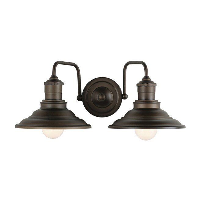allen + roth Hainsbrook 2-Light Bronze Coastal Vanity Light | Lowe's
