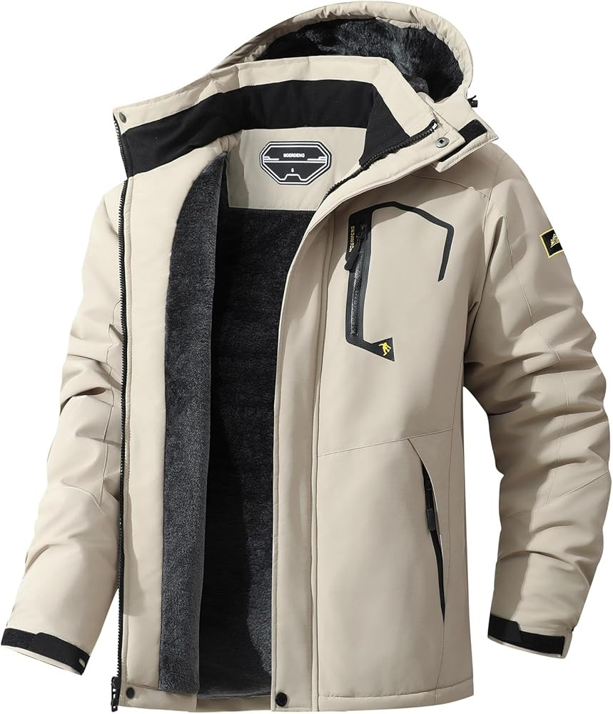 Men's Ski Jacket Warm Winter Snow Coat Waterproof Mountain Windbreaker Snowboarding Jacket Hooded... | Amazon (US)