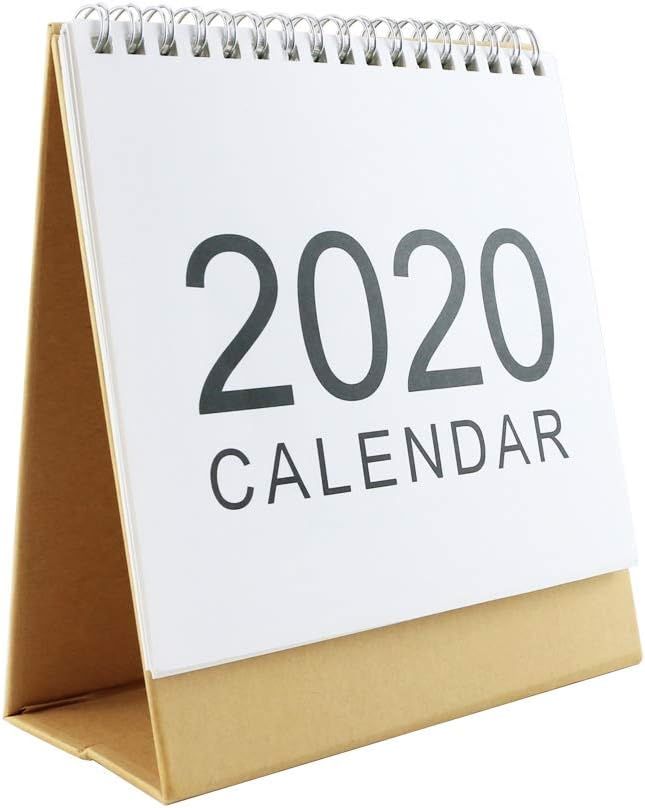 2020 Desk Calendar Jan. 2020 to Dec. 2020 Standing Flip Calendar Double-Sided Flip Desktop Calend... | Amazon (US)