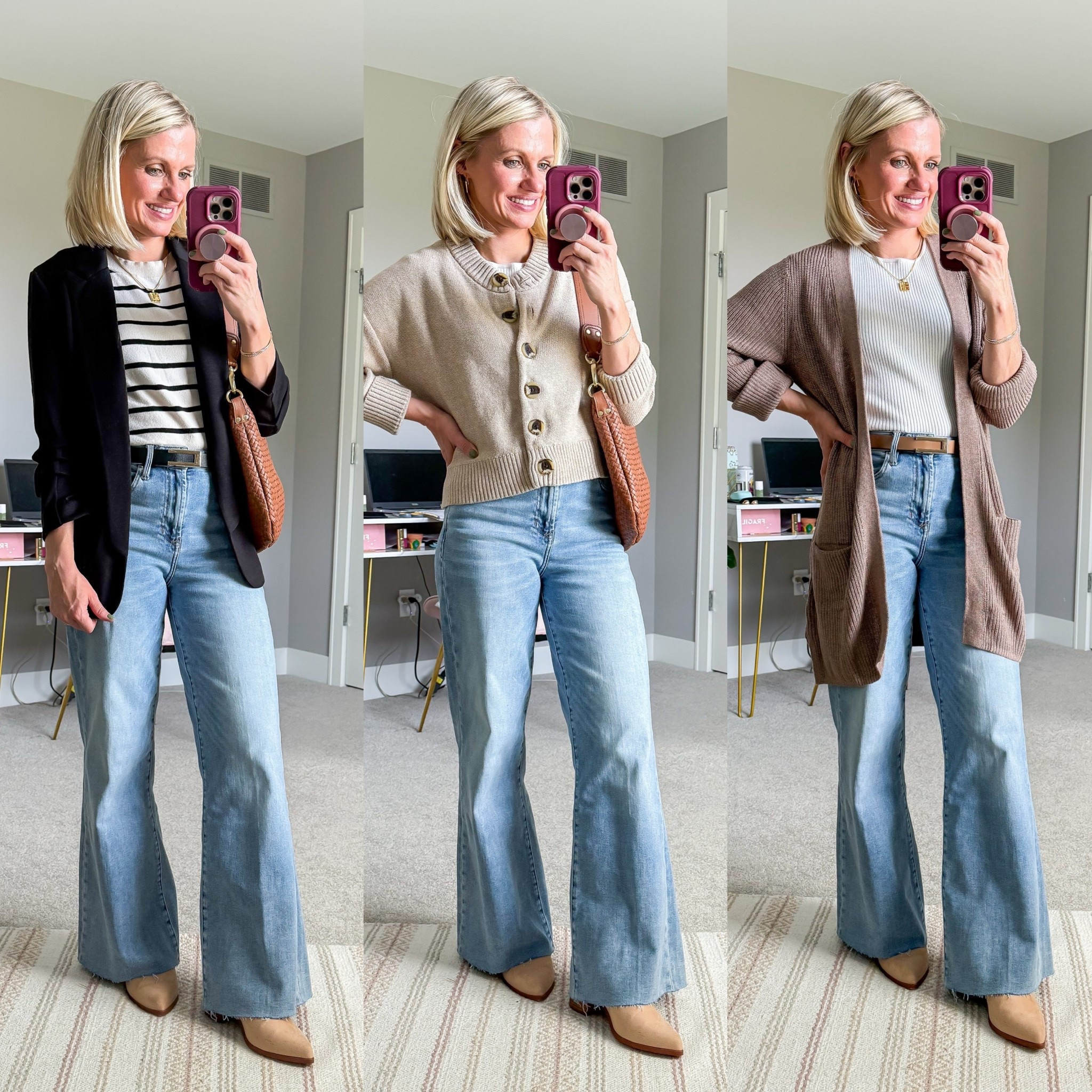 3 outfit ideas with wide-leg jeans  

#LTKStyleTip #LTKPetite #LTKSeasonal