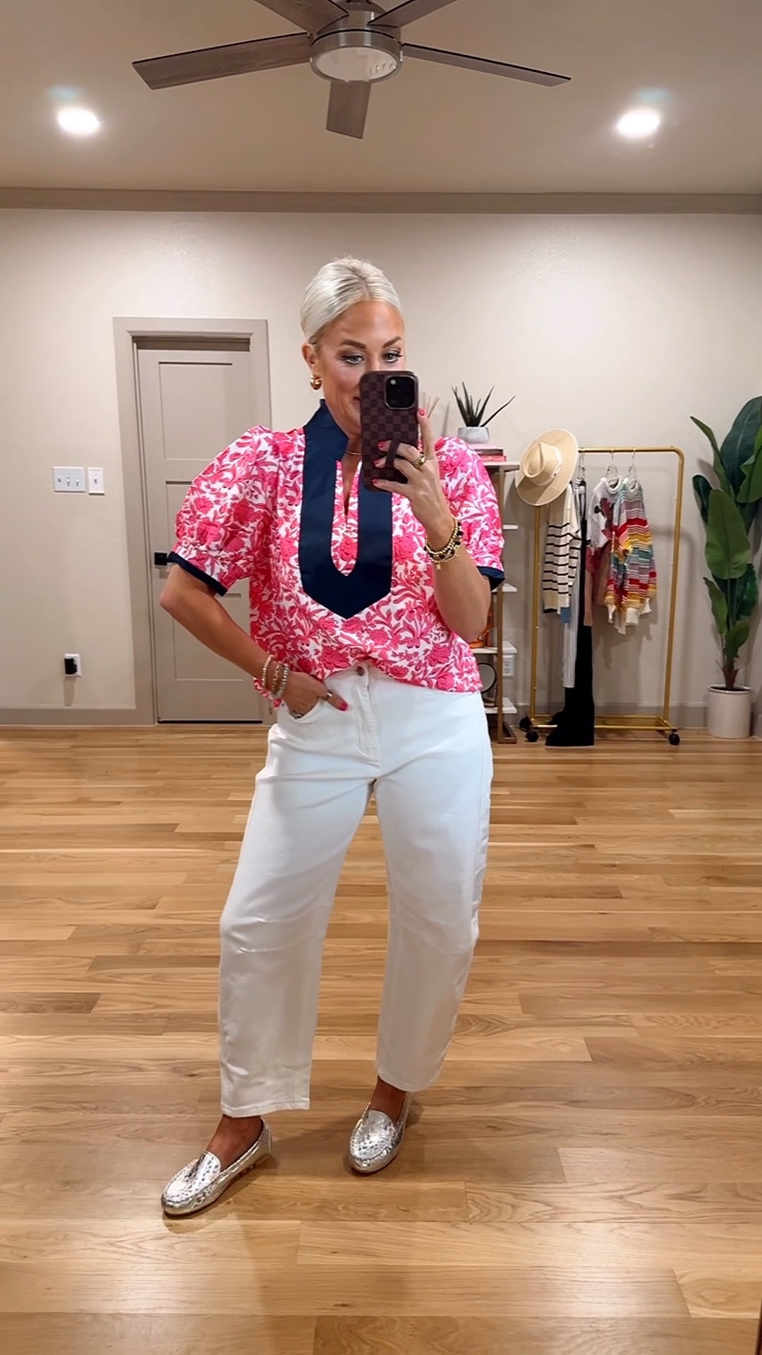 The cutest spring outfit from Amazon 
Top / medium 
Pants / medium 