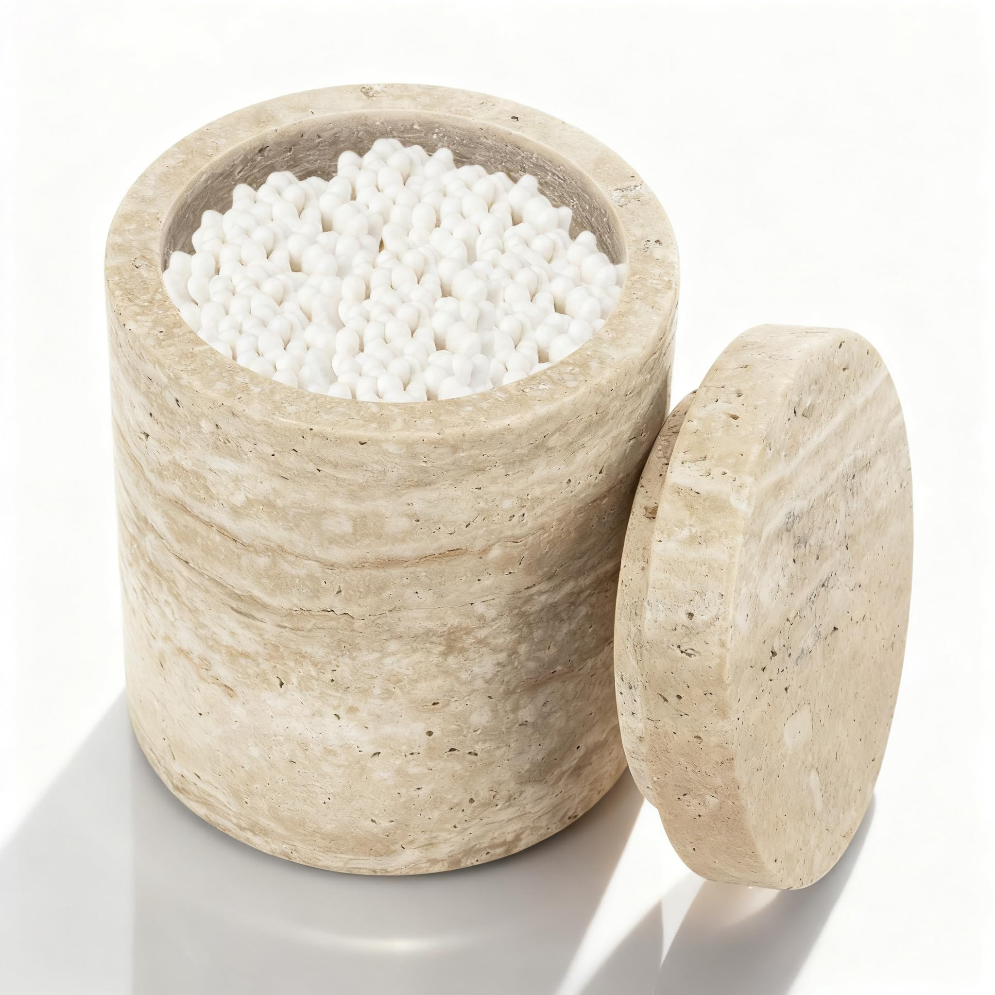 Natural Marble Canister, Cotton Swab Holder with Lid, Marble Toothbrush Holder Qtip Holder Storag... | Amazon (US)