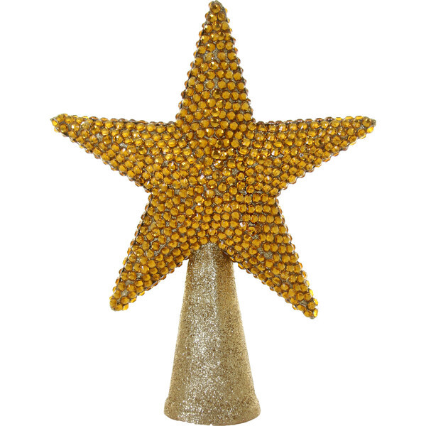 Rhinestone Tree Topper, Gold | Maisonette