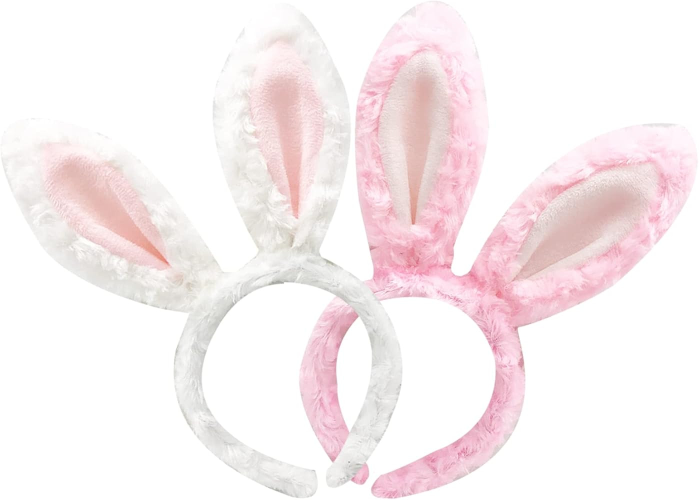 2pack Bunny Ears for Kids Adult Baby, Easter Gifts Decorations Pink White Plush Rabbit Headband,B... | Amazon (US)
