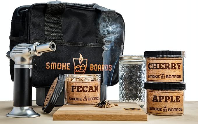 Smoked Cocktail Kit. The only complete 7 Piece Home Bartender Kit with carrying case and torch in... | Amazon (US)
