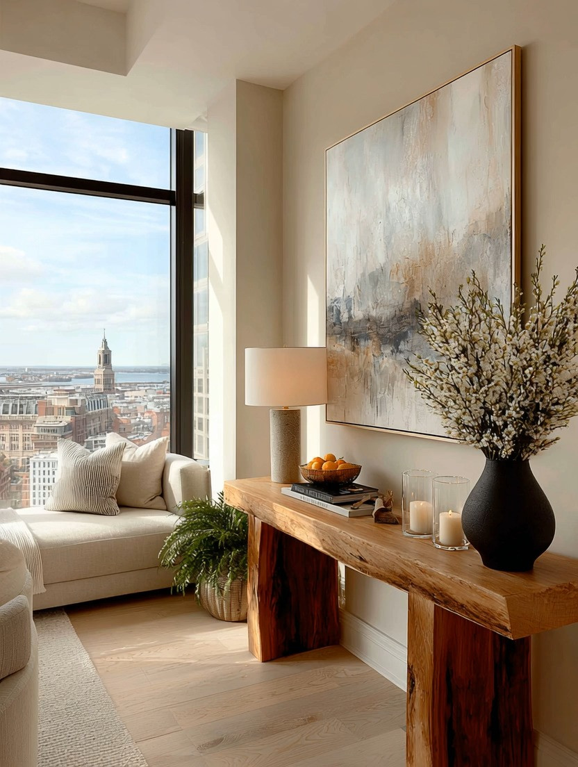 Ground your space with one beautiful, intentional piece.

This natural wood console table is simple, sculptural, and effortlessly elegant. The richness of the wood adds warmth and grounding energy to any living room — especially when paired with soft neutrals and natural light.

Style it your way:
• Stack a few design books
• Add a textured table lamp
• Layer candles for warmth
• Hang an oversized painting or mirror above

The beauty of a piece like this? It anchors the room without overpowering it. Clean lines. Organic texture. Timeless presence.

Sometimes the most powerful design statement is the simplest one.

#NaturalInteriors #GroundedLiving #OrganicModern #TimelessHome 

 #LTKHome