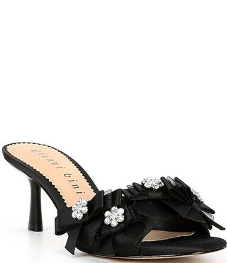 Lele Satin Embellished Bow Detail Dress Sandals | Dillard's