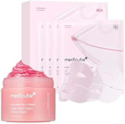 medicube Pink Glass Glow Duo for Uneven skin: Collagen Jelly Cream 110ml and Salmon DNA PDRN pink... | Amazon (US)