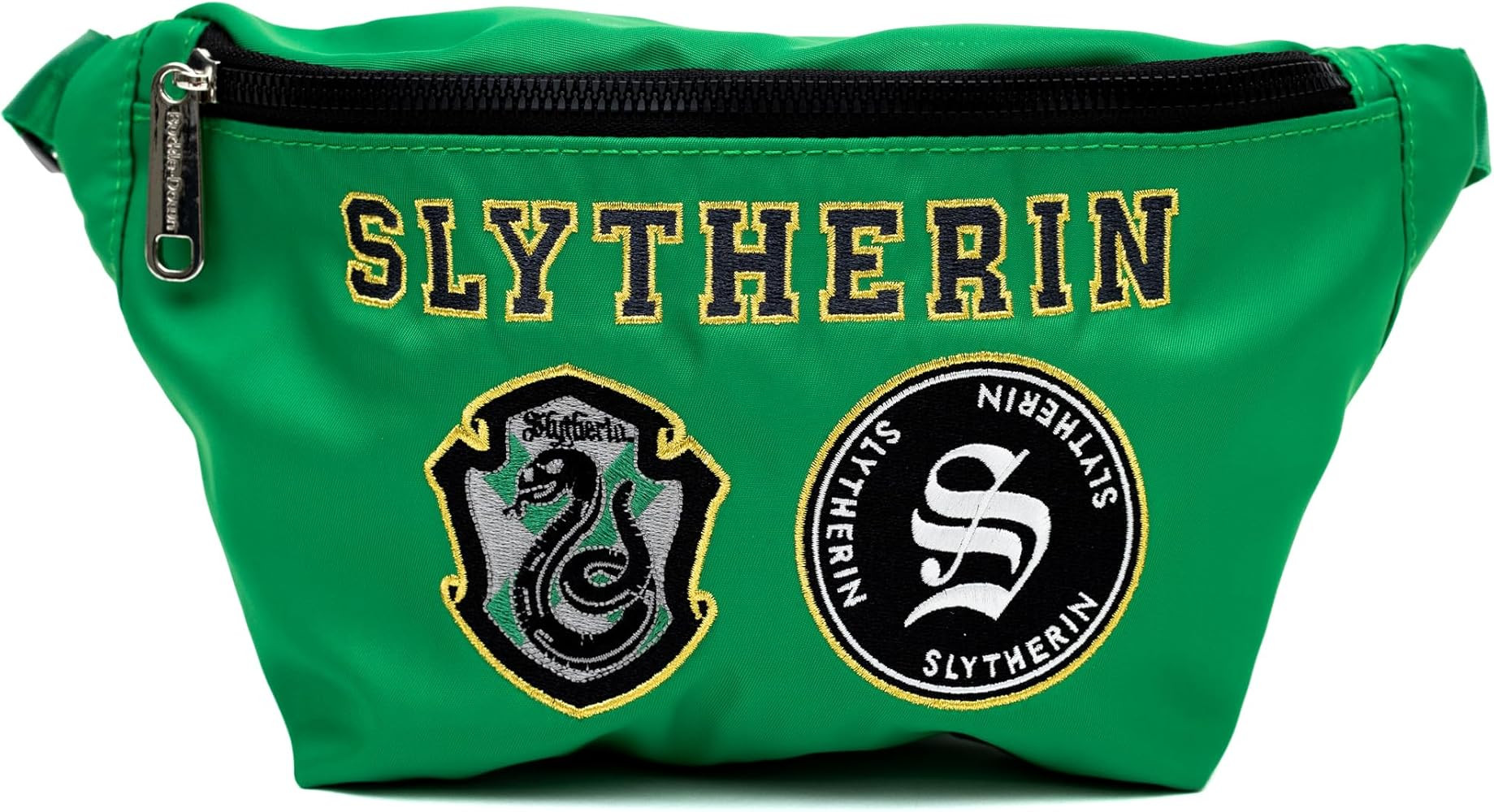 The Wizarding World of Harry Potter Bag, Fanny Pack Slytherin Patches Embroidered Green, Canvas | Amazon (US)