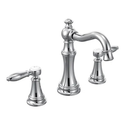 Moen Weymouth 8 Inch Widespread 2-Handle High-Arc Bathroom Faucet, Valve Included | Wayfair North America