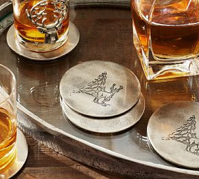 Rustic Forest Coasters - Set of 4 | Pottery Barn (US)