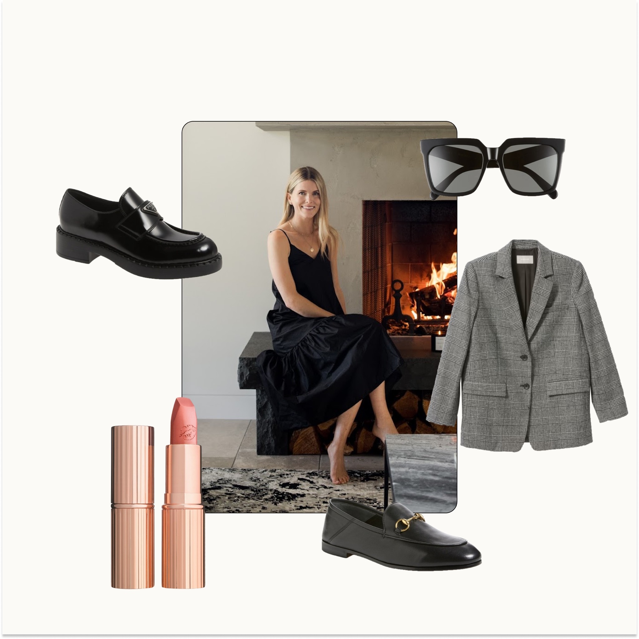 Fireside with the everywhere dress! 