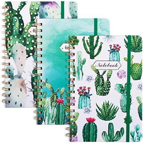 Amazon.com : EOOUT 3 Pack A5 Spiral Notebook, Ruled Journal for Women, Hardcover Notebook, 6"x 8.... | Amazon (US)