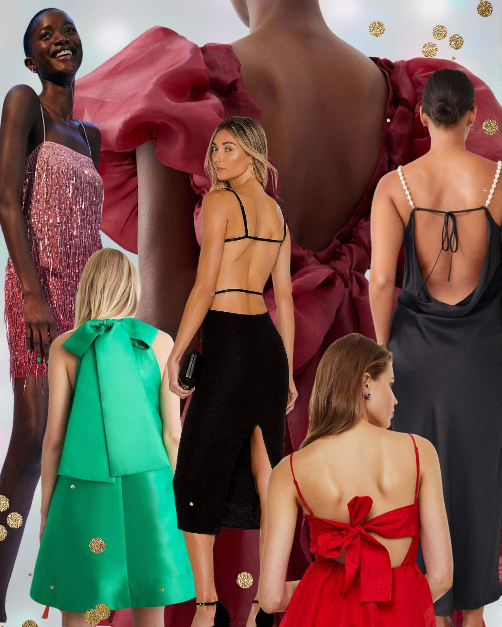 Pretty backless and maximalist party dresses! ✨🎄 #partyseason #partydresses #backlessdress #partydress #glitterydress #workpartydress 

#LTKHoliday #LTKstyletip #LTKSeasonal