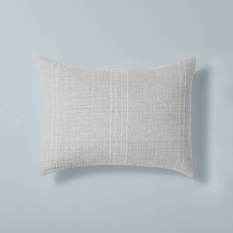 Microstripe Jacquard Pillow Sham - Hearth & Hand™ with Magnolia | Target