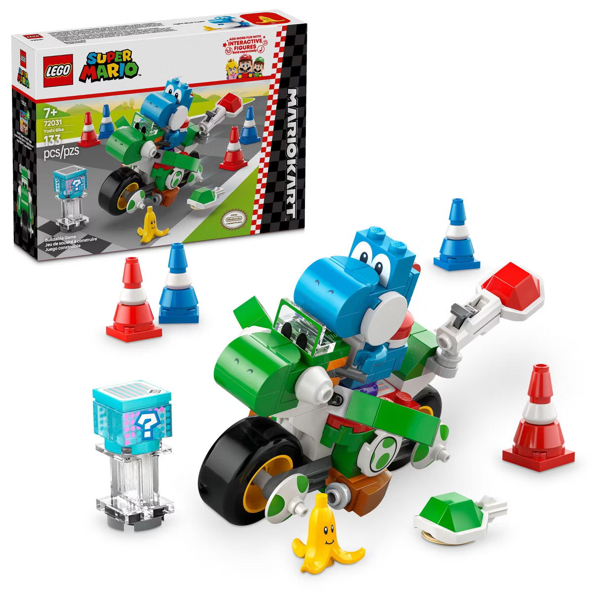 LEGO Super Mario Kart Yoshi Bike Building Toy 72031 | Target