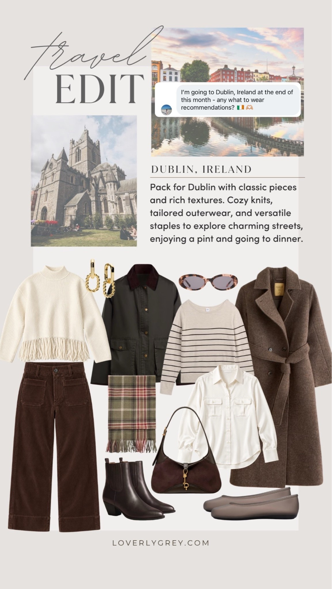 The perfect capsule for a trip to Dublin! These are great neutral pieces to mix and match so easily!
 
Loverly grey, Ireland outfits, Dublin fashion, European style inspo, fall outfit ideas, neutral capsule staple wardrobe

#LTKootd #LTKSeasonal #LTKTravel