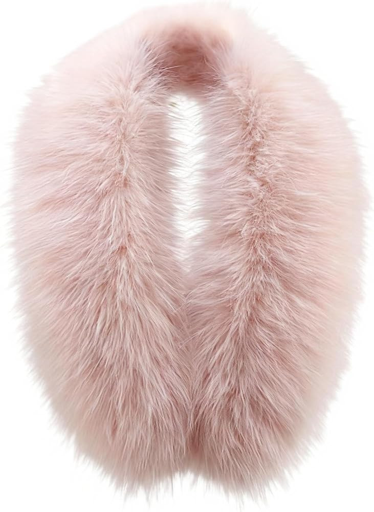 Wander Agio Faux Fur Collar Scarf Soft Winter Neck Wrap Lining Warm Elegant Coats Shawl Imitation... | Amazon (US)