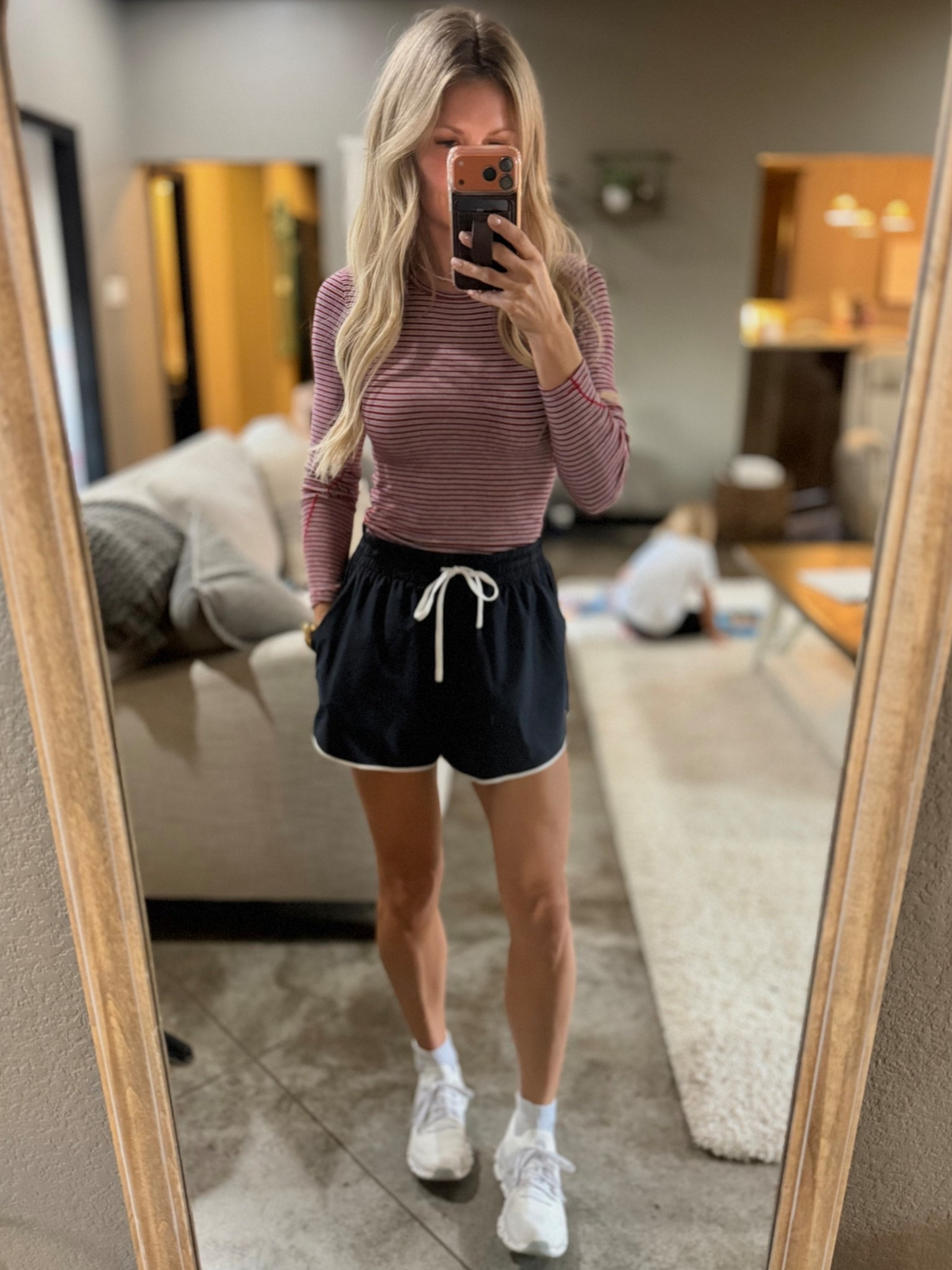 If it’s navy or red… it’s going in my cart.
Baseball season loading ⚾️
One week away ❤️

Top: @lululemon size 6
Shorts: @Target small

#LTKootd #LTKmomlife #LTKActive