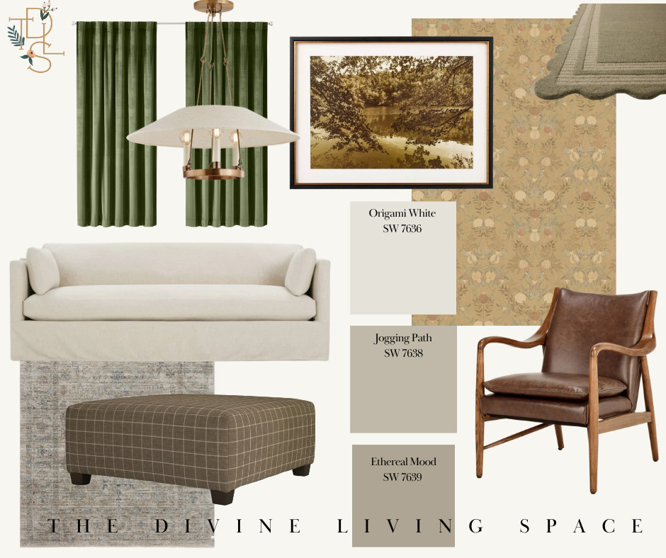 A fresh take on neutrals with soft greens, warm textures, and a timeless nod to classic wallpaper! This moodboard brings effortless elegance with a cozy, inviting feel—perfect for a spring reset. 

 #LTKSpringSale #LTKHome #LTKStyleTip