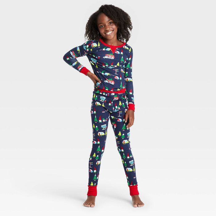Kids' Holiday Gnome Print Matching Family Pajama Set - Wondershop™ Navy | Target