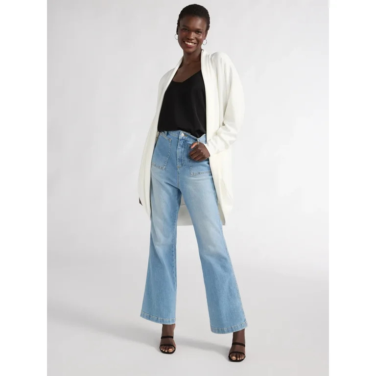 Scoop Women’s Ultimate ScubaKnit Cardigan, Sizes XS-XXL | Walmart (US)