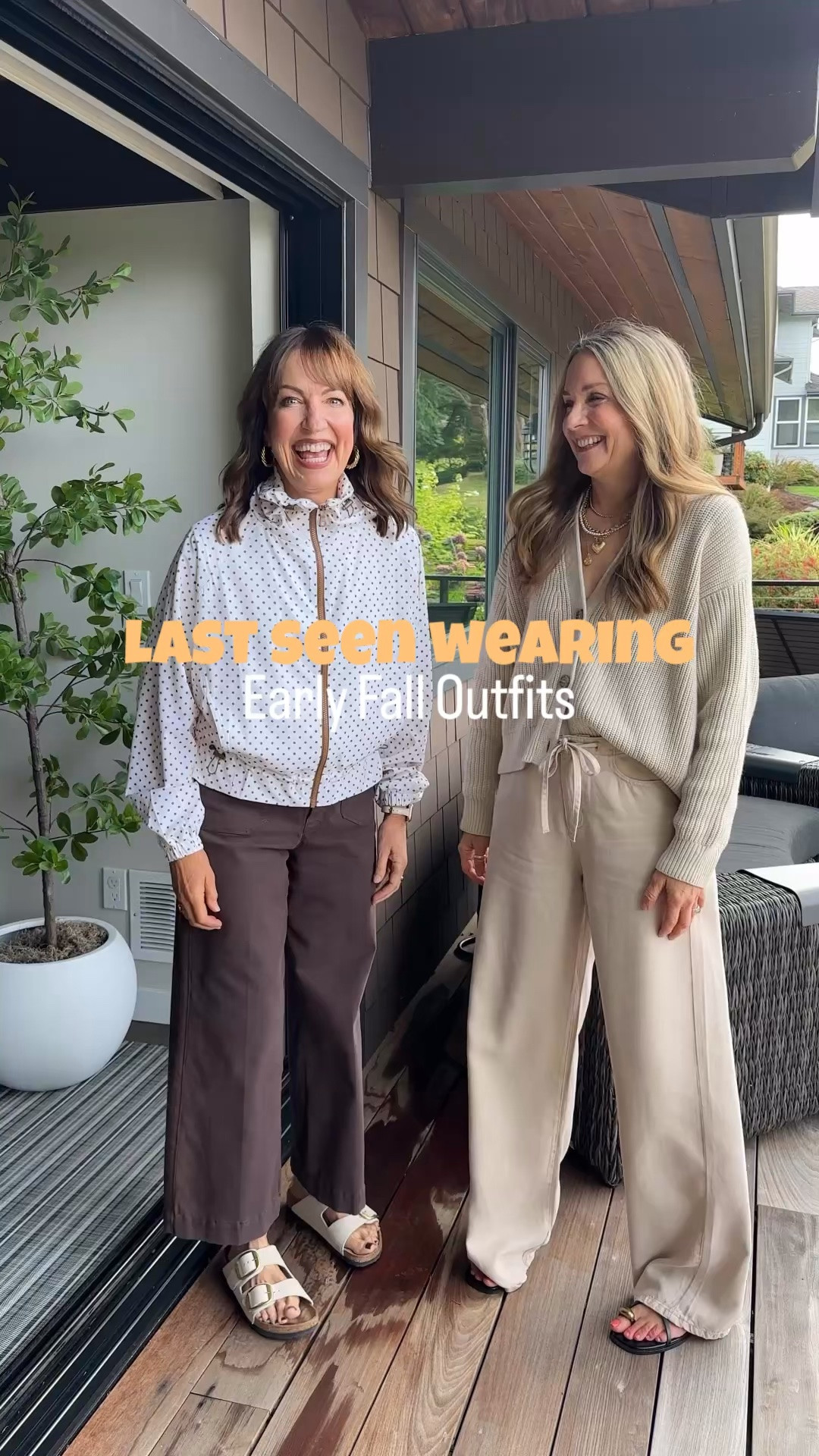 What we showed up in for an early fall office day!🍂

We’re both 5’6” and wear small in tops and small/27 in pants. Correction: my cardigan is under $50. 

Polka dots, Paige Anessa, @Splendid lounge denim, @Quince cardigan sweater

#LTKootd #LTKOver40 #LTKSeasonal