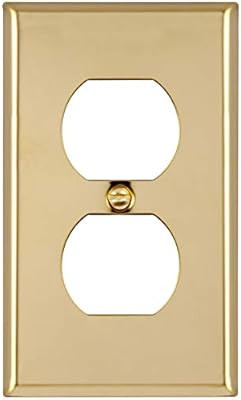 ENERLITES Duplex Receptacle Metal Wall Plate, Stainless Steel Outlet Cover, Corrosion Resistant, ... | Amazon (US)