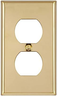 ENERLITES Duplex Receptacle Metal Wall Plate, Stainless Steel Outlet Cover, Corrosion Resistant, ... | Amazon (US)