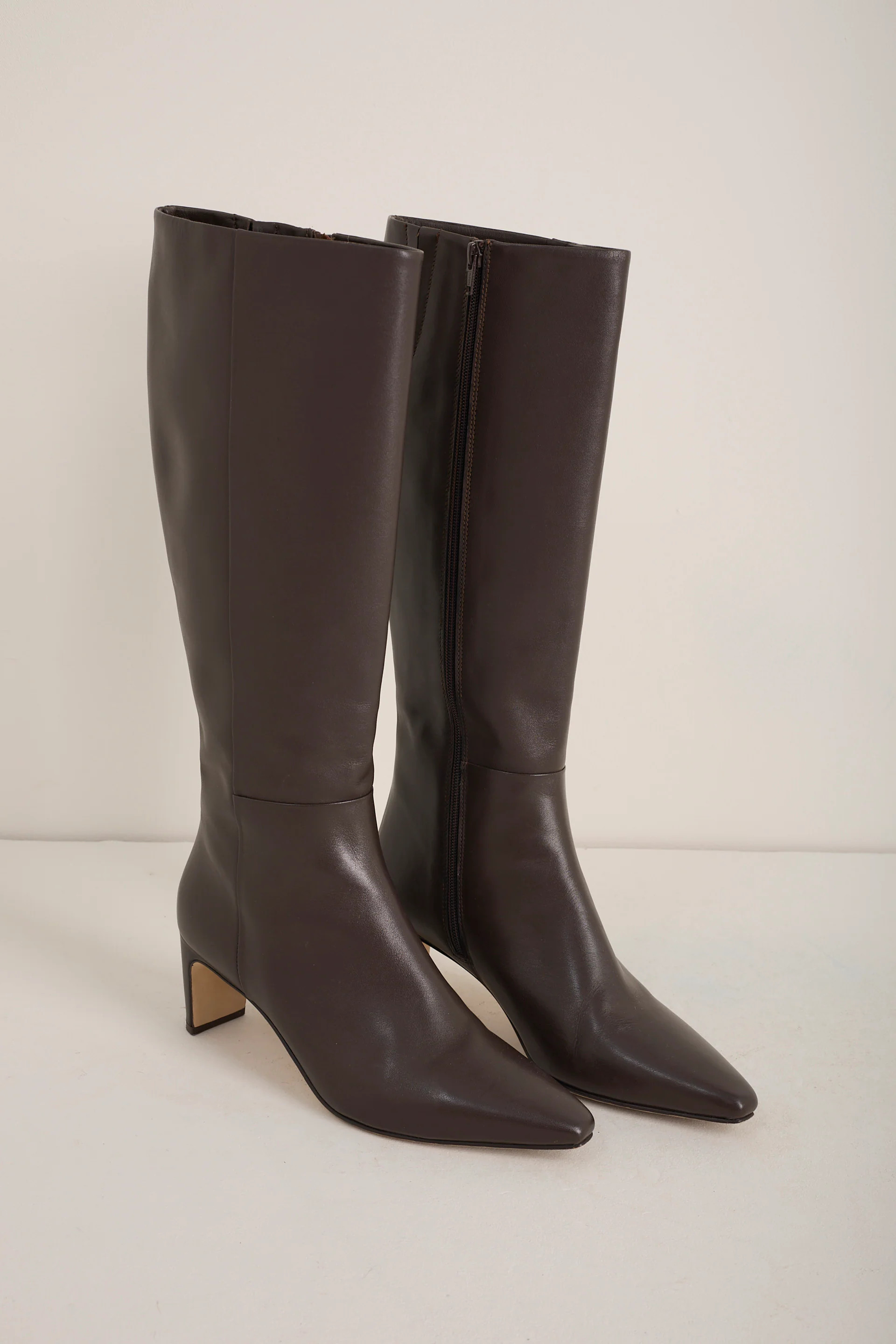 Martha Knee High Leather Boot - Espresso | WYSE London